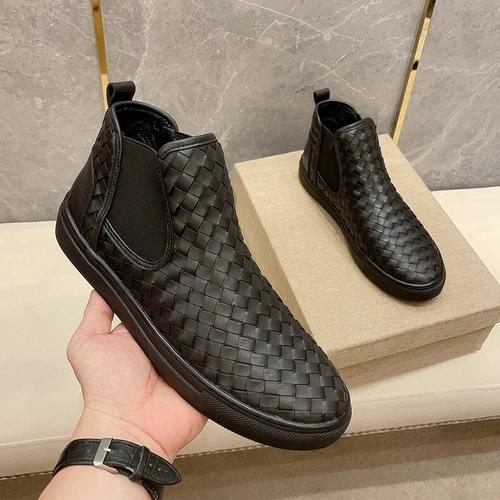 Bottega Veneta Tejido Transpirable Alto Cuero Botines para Hombre - Imagen 6 de 13