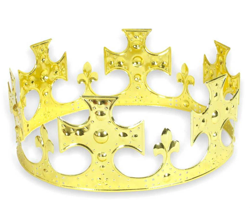 Krone Königskrone aus Metall schlicht Metallkrone für Erwachsene König 126108013