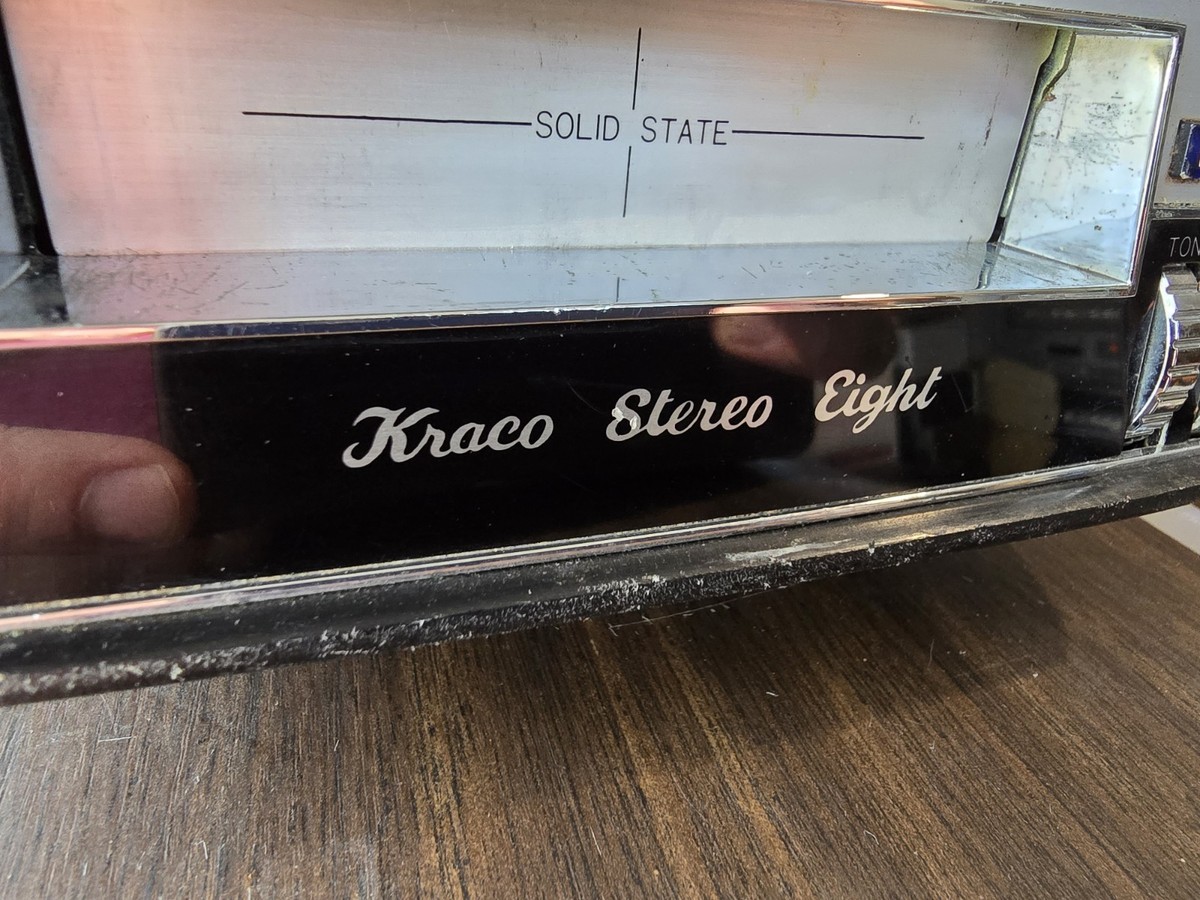1970s KRACO Model KS-555 Under Dash 8 Track Car Stereo Tape Player