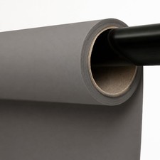 Kate Seamless Paper Backdrop for Photography 106.8''x32.8', Neutral Grey