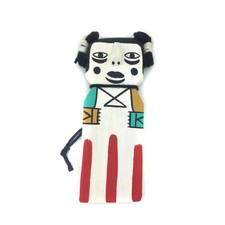 Ted Puhuyesva, Hotevilla - Hopi Kocha Tsuku (White Clown) Cradle Kachina