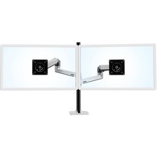 Ergotron 45-549-026 LX Dual Stacking Arm Tall Pole Desk Monitor Mount