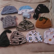 Nike Disney Baby Beanie Hat Lot 10 Knit Cotton Cartoon Animal Print Winter