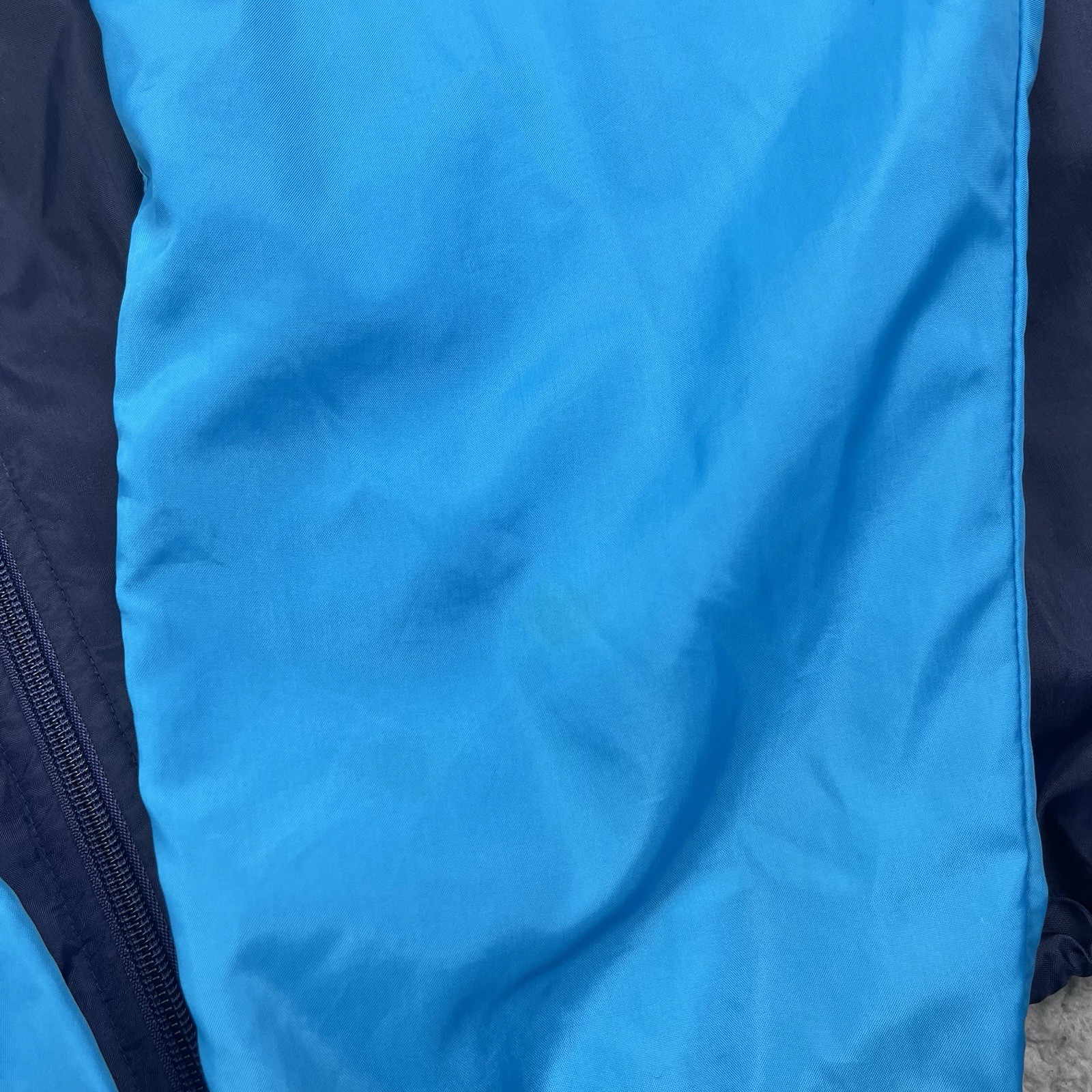 SACAI X NIKE Giacca a vento Nike vintage grigia etichetta anni 90 nylon blu cappotto con cappuccio taglia XL