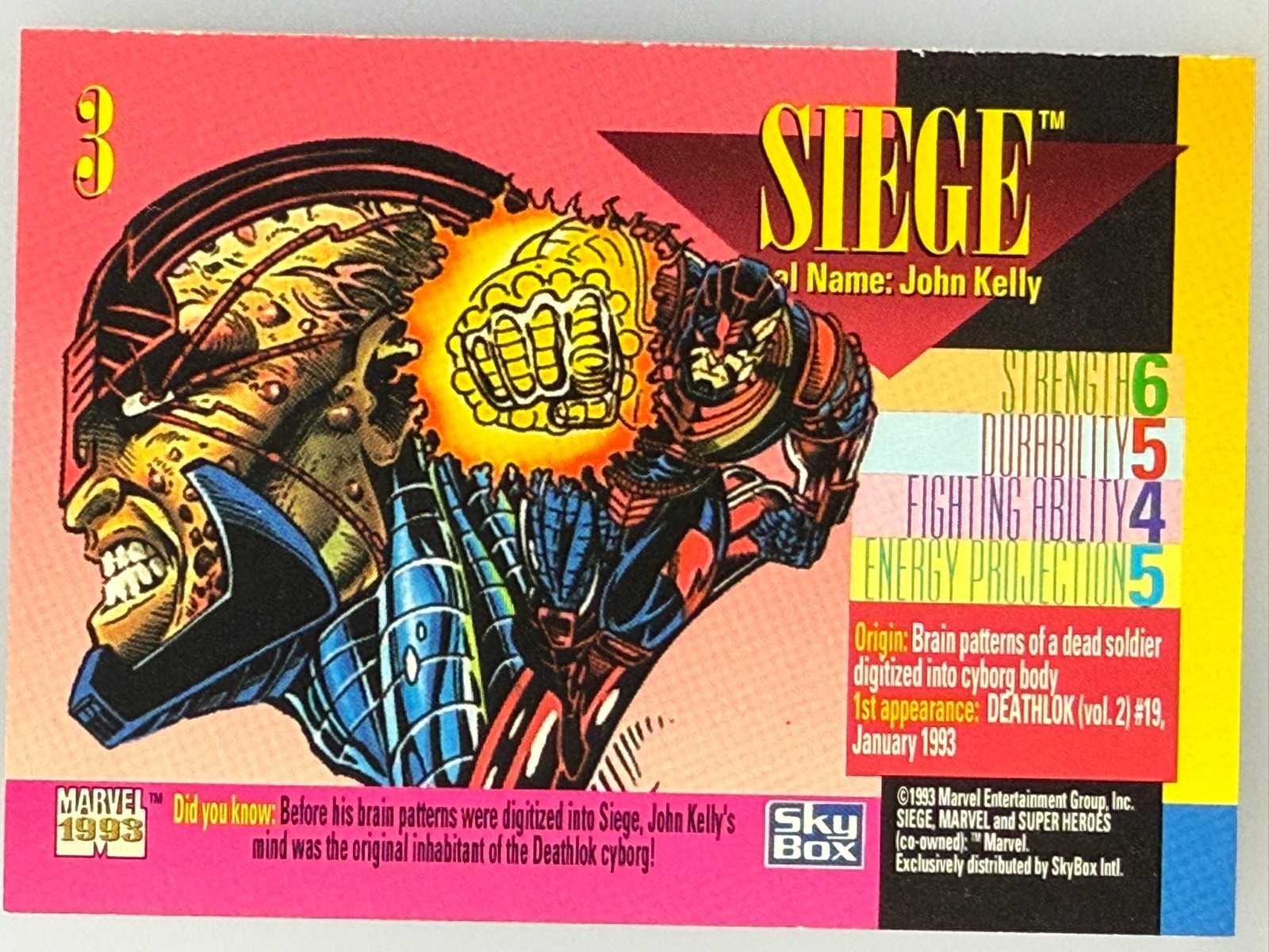 1993 SkyBox Marvel Universe - Siege #3
