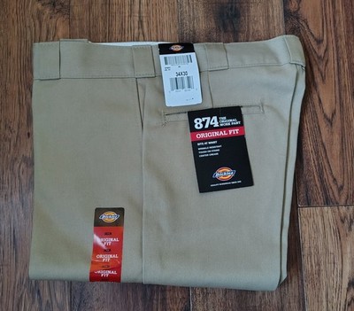 Dickies 874 Flex Work Pants Original Fit Men's 34x34 Tan Khaki NEW with Tags