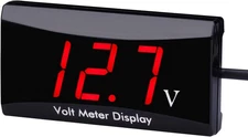 DC 12V Car Digital Voltmeter -  LED Display Voltage Volt Meter Gauge for Car Mot