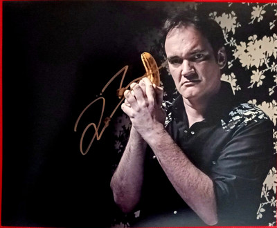 ORIGINAL Autogramm auf Foto 25x20 (10''x8'') Regisseur Quentin Tarantino + COA