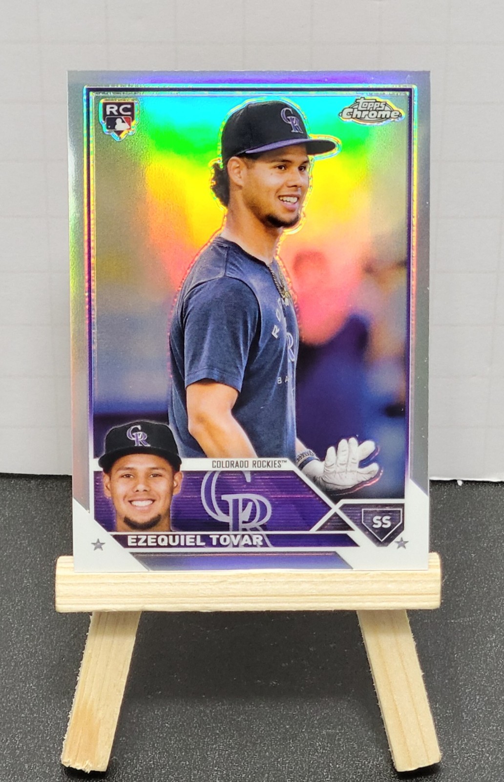 2023 Topps Chrome Baseball Ezequiel Tovar RC SP Variation Parallel #106
