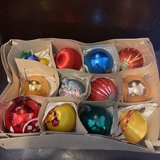 14 x vintage christmas tree baubles Bundle Mixed Sizes