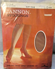 Vintage Cannon 100 Seamless Nylon Stockings Size C Soft Tone R-402 New in Pkg