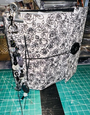 B &W handmade junk journal