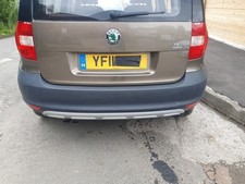 Skoda Yeti 2009 - 2013 Complete Rear Bumper With PDCs In Black