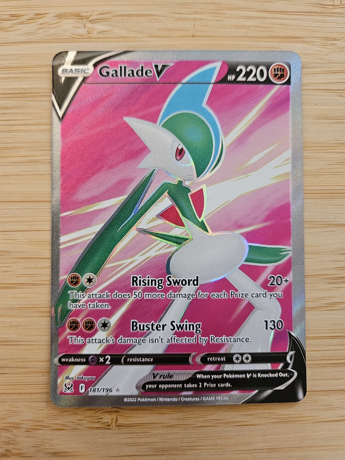 Gallade V 181/196 Lost Origin NM Full Art Pokemon Card