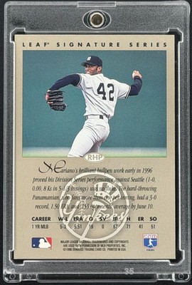 Mariano Rivera 1996 Leaf Signature Series #NNO Auto Bronze Yankees 