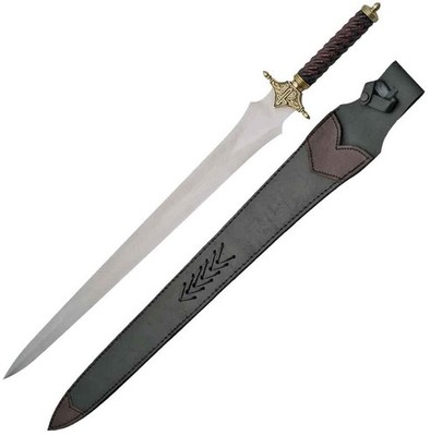 NEW Sword Crusader St. Michael Holy Cross Christian Wood Handle + Sheath 32in