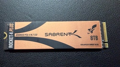 Sabrent Rocket 4 Plus 8TB PCIE 4.0 2280 M.2 NVME SSD SB-RKT4P-8TB - 100% health