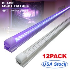 4 Ft Linkable UV Led Black light Fixture for DJ Stage Party Club Bar D cor