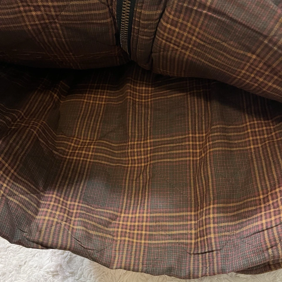 Outback Trading Vest Mens Medium Overlander Oilskin Flannel Lined Leather Collar - Image 3 of 4