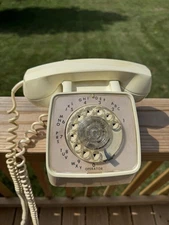 Vintage GTE Automatic Electric Model 80 Rotary Desk Telephone Beige Untested LS4