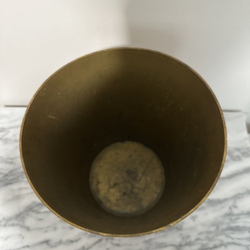 VTG ITALIAN FLORENTINE 10.5" GOLD GILT TOLE WASTE BASKET TRASH CAN RED/ ORANGE - Picture 4 of 9