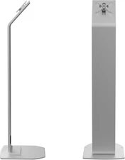 CTA Heavy-Duty VESA Compatible Floor Stand Kiosk Interior Cable Routing Silver