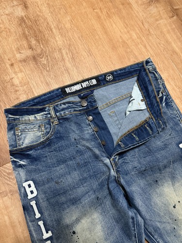 Billionaire Boys Club Bb Trek Distressed Blue Jeans Pants Mens Size 36x32 - Picture 3 of 14