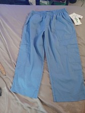 Life Uniform womens medium scrubs light blue elastic waist NEW