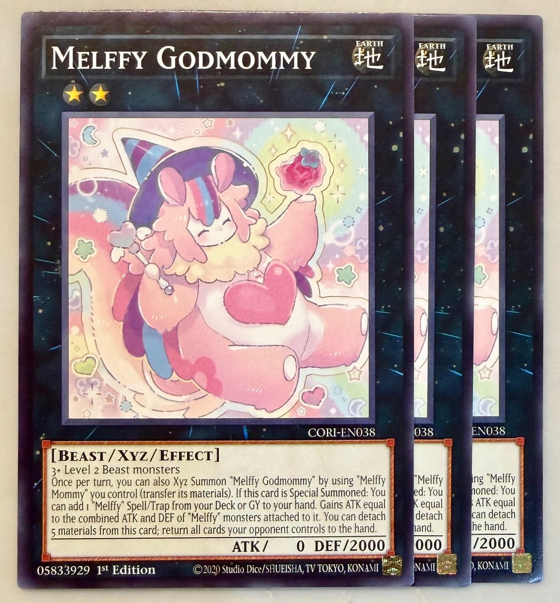 Buy YuGiOh! 3x Melffy Godmommy CORI-EN038 1st Edition NM