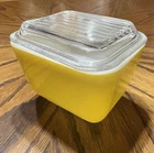 Vintage Pyrex Yellow Refrigerator Dish Model #501 B with Lid