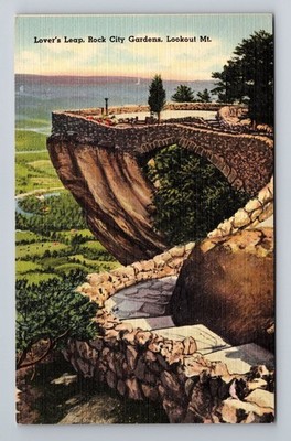 Lookout Mountain TN-Tennessee, Lover's Leap, Rock City Gardens Vintage Postcard
