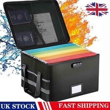 Fireproof Document Box with Lock Collapsible File Organiser For Office Study Toy