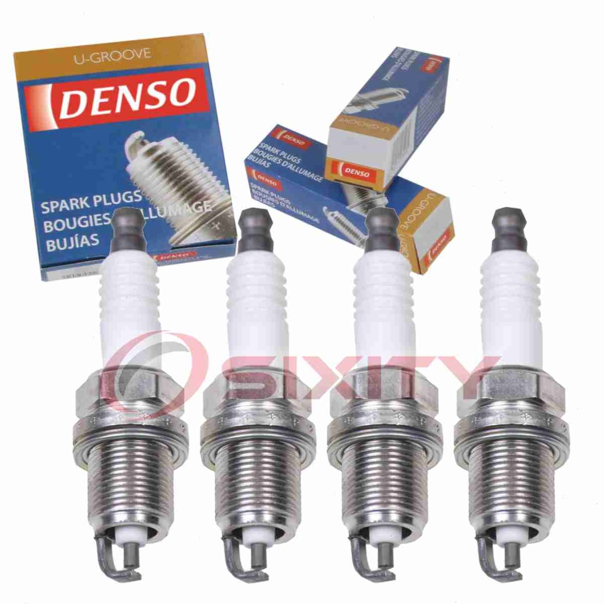 4 pc DENSO 3235 Standard U-Groove Spark Plugs for QJ16AR-U J3239652 7558 bf