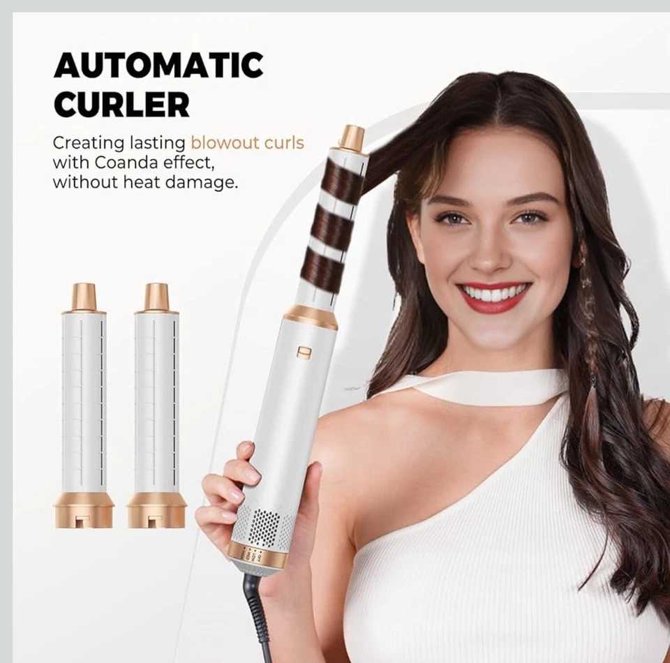 5 in 1 Hair Magic Dryer Bürste Heißluft Lockenstab Glätteisen Schnelltrocknend High Speed - Bild 4 von 4