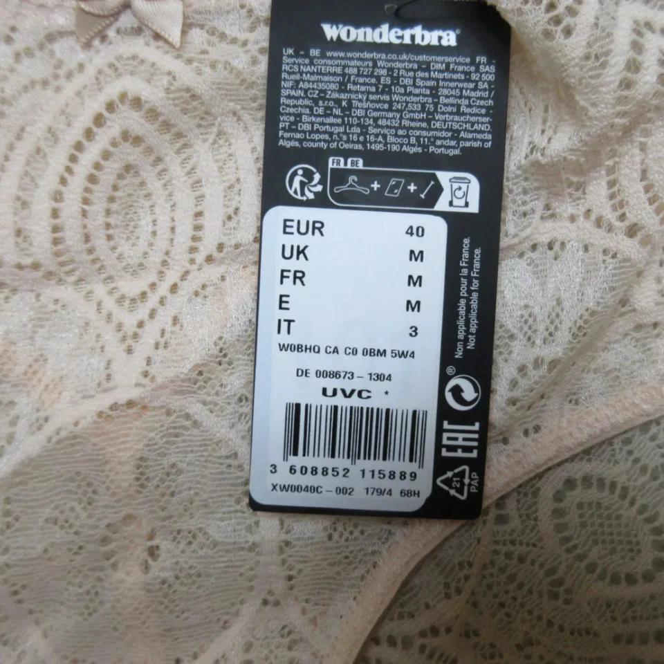 Wonderbra Panty Corto Encaje Talla M Rosa Claro Mujer Ropa Interior Nueva con Etiquetas Foto 3 de 4