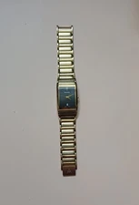 Vintage Gents Accurist Watch MB594B Gold Tone, 40x26 mm, Tested and Working 