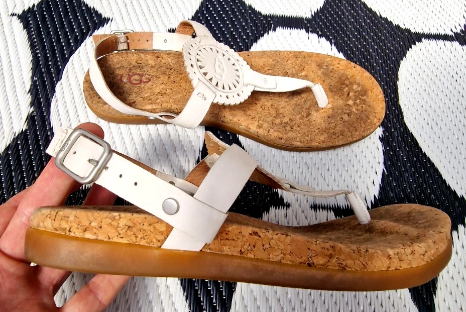 UGG 'Ayden II sandali con cinturino in pelle ' scarpe estive da donna taglia 5 5 UK ***