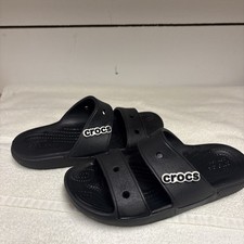 Crocs Classic Sandals Shoes  Waterproof Slides Black Boys 4 Women 6 comfy