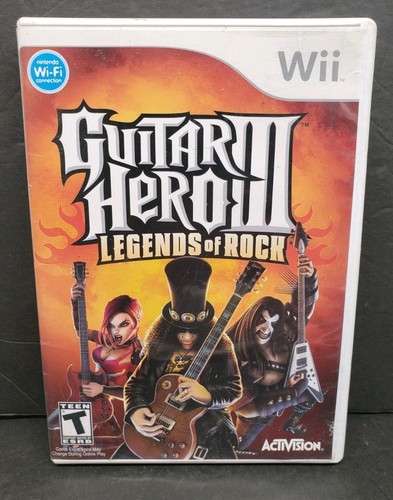 Guitar Hero 3 III Legends of Rock Nintendo Wii Complete With Manual Tested