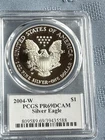 2004-W PF69 PCGS DCAM American silver eagle .