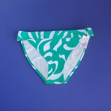 WOMEN  S MID-RISE WAIST HIGH LEG BIKINI BOTTOM SHADE  SHORE FLORAL PRINT XL New