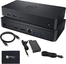 Dell D6000 Dock 130W Power Dual 4K DisplayPort + Cable & Cloth
