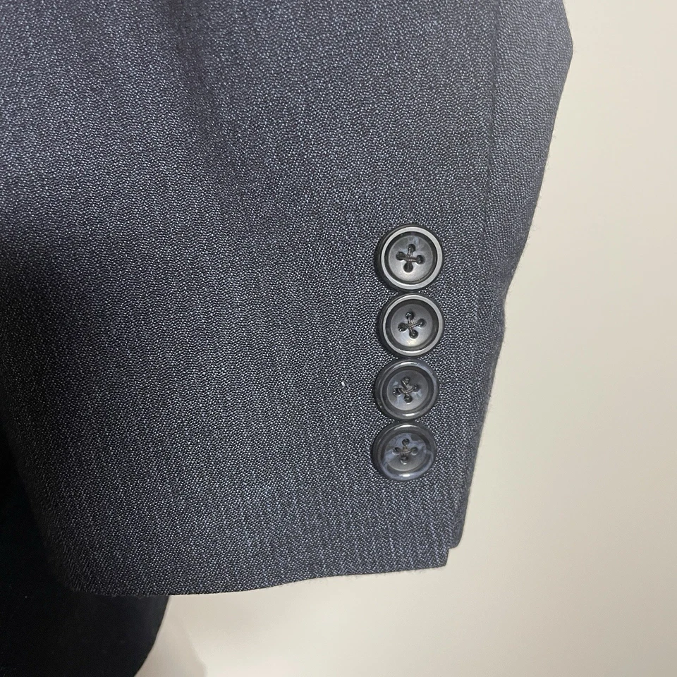 Caravelli тонкий спортивное пальто мужской 40с темно-синий твердый полиэстер двойной вентилируемый - Изображение 4 из 4