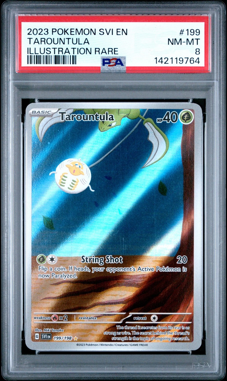 2023 POKEMON SVI EN-SCARLET & VIOLET 199 TAROUNTULA PSA 8