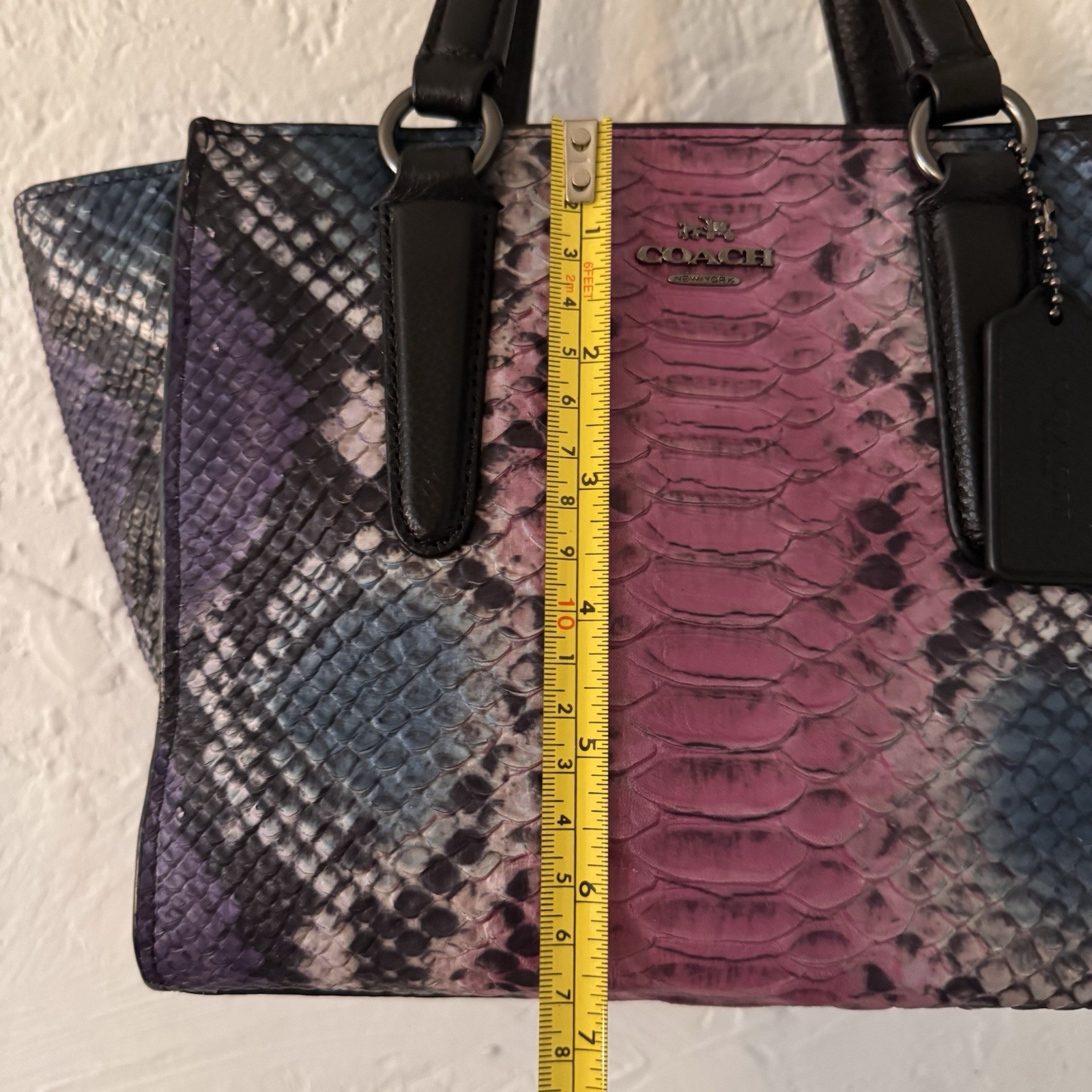 Coach Crosby Multi-Color Python Mini Crossbody Ba… - image 11