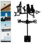 Cats Animal Metal Weather Vane Roof Weather Vane Wind Direction Indicator Roof