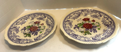 2-Antique Copeland SPODE Mayflower England Dinner Plates 10 3/4  - Unused