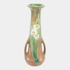 Roseville Jonquil Brown 1931 Vintage Arts And Crafts Ceramic Bud Vase