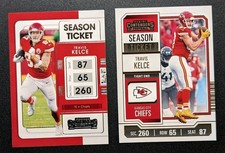 Travis Kelce 2023 Panini Contenders Season Ticket  #52 & 2021 Season Ticket #49