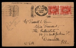 Mayfairstamps Australia 1946 Wagga Wagga to Danville IL Cover cca_07291